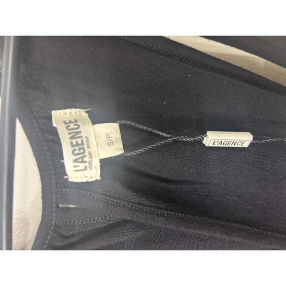 L'AGENCE Francine Black Twist Midi Dress, Size S - Picture 2 of 5